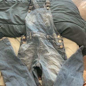 distressed overalls
